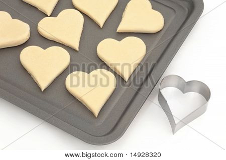 Pečivo srdce Cookies a řezačky