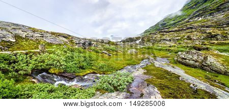 Landscape of the Geiranger valley near Dalsnibba mountain - Norway