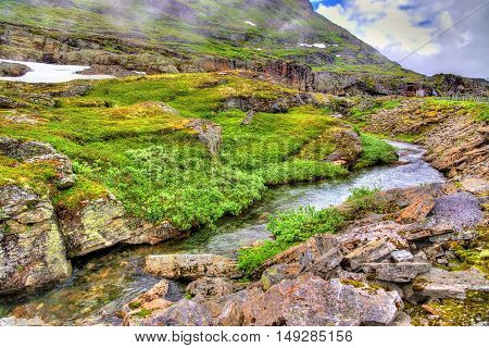 Landscape of the Geiranger valley near Dalsnibba mountain - Norway