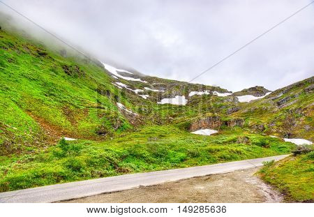 Landscape of the Geiranger valley near Dalsnibba mountain - Norway