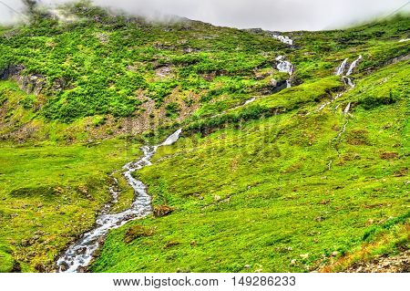 Landscape of the Geiranger valley near Dalsnibba mountain - Norway