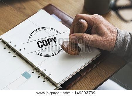 Copy Duplicate Print Scan Transcript Counterfoil Concept
