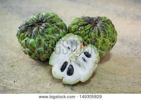 Sugar apple, custard apple (Annona squamosa Linn)