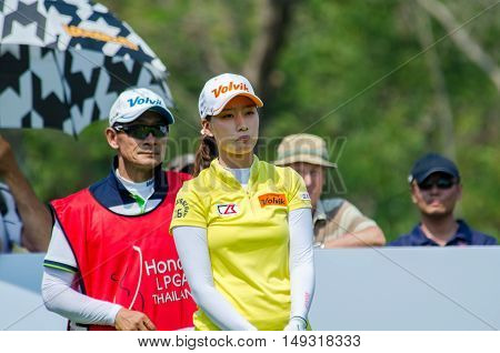 CHONBURI - FEBRUARY 28 : Chella Choi of South Korea in Honda LPGA Thailand 2016 at Siam Country Club Pattaya Old Course on February 28 2016 in Chonburi Thailand.