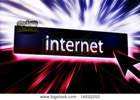 Bandiera di Lichenstein, illustrazione di simbolo nazionale paese cliccando su internet