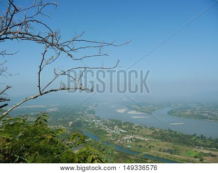 View From Nong kai Province in Thailand