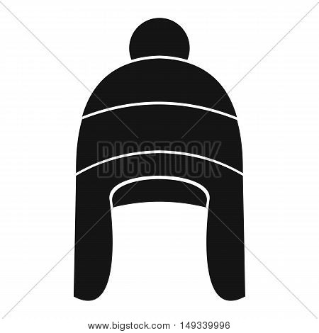 Winter hat icon in simple style on a white background vector illustration