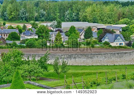 Saint Martin de Boscherville France - june 22 2016 : the small village in summer