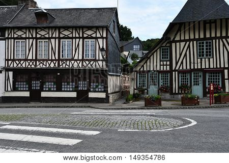 Saint Wandrille Rancon France - june 22 2016 : the village centre