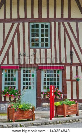 Saint Wandrille Rancon France - june 22 2016 : the village centre
