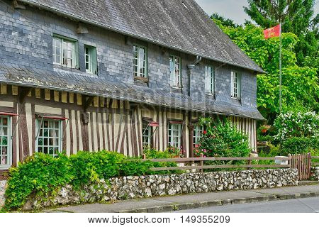 Saint Wandrille Rancon France - june 22 2016 : the village centre