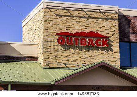 Indianapolis - Circa September 2016: Outback Steakhouse Restaurant Location. Outback offers an Australian themed experience II