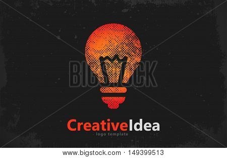 Lightbulb logo template. Lightbulb icon. Abstract lightbulb logo. Creative logo template