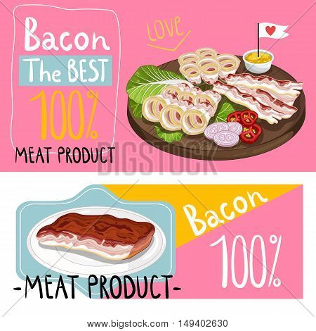 BBQ grill banners template. Barbecue banners with grill and food design elements. BBQ party flyers with space for text. Grill menu layout. Bbq grill concept and bbq grill vector icon. Bbq elements for ad or grill menu. Barbecue process banner.