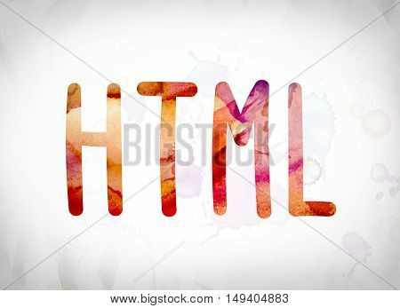 Html Concept Watercolor Word Art