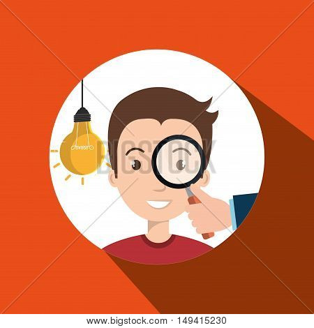 man search idea think vcector illustration eps 10