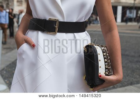 Detail Of Bag At Milan Fashion Week