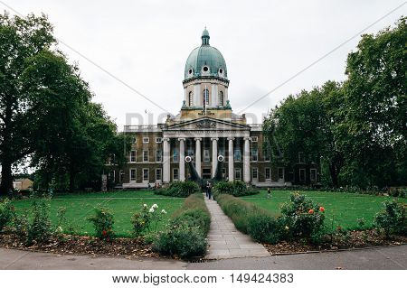 LONDON UK - AUGUST 25 2015: Imperial War Museum. Include all conflicts in which British or Commonwealth forces have been involved since 1914