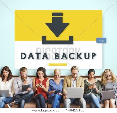 Data Backup Storage SYNC Digital Server Internet Concept