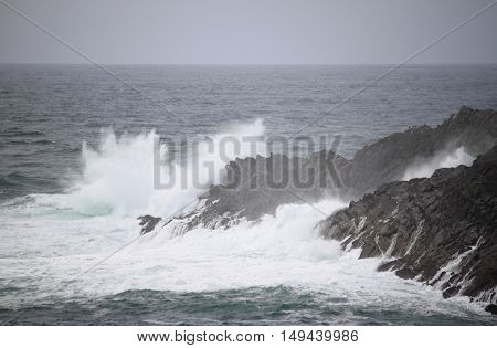Coastline of Mizen Head in stormy weather County Cork, Ireland