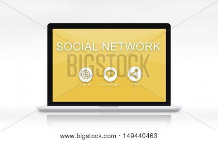 Global Networking Share Social Media Graphic Concept