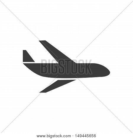 Aircraft icon. Aircraft Vector isolated on white background. Flat vector illustration in black. EPS 10