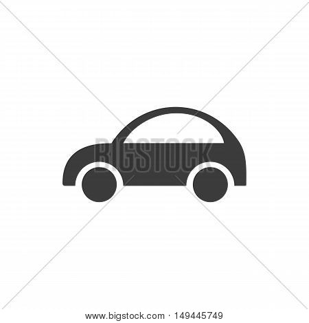 Car icon. Car Vector isolated on white background. Flat vector illustration in black. EPS 10