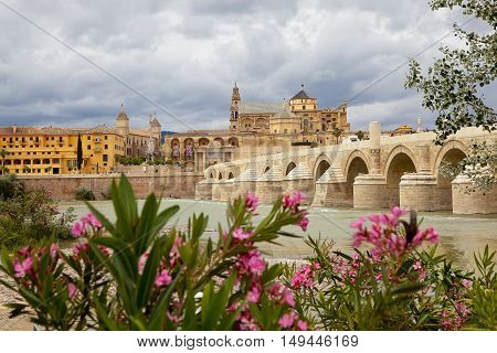 Calahorra Tower and the Roman bridge. Cordova. Spain
