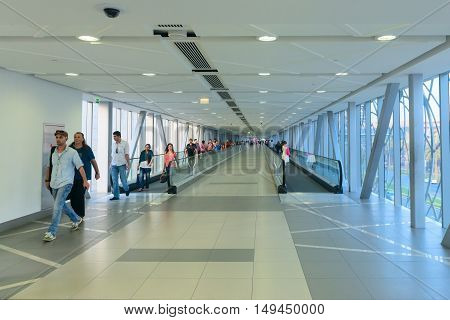 Climate Controlled Pedestrian Bridge Between Dubai Mall And The Metro Station.