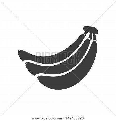 Banana Icon. Banana Vector Isolated On White Background. Flat Vector Illustration In Black. Eps 10