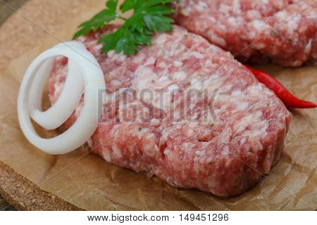 Raw Burget Cutlet