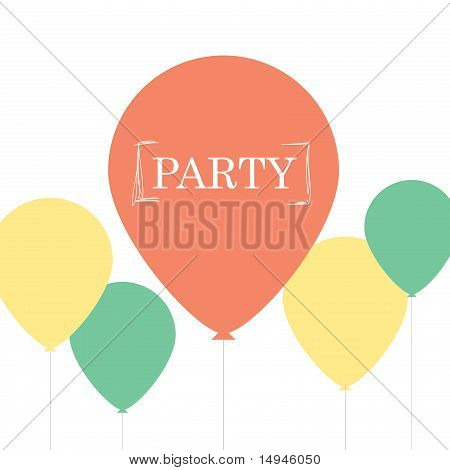 Minimalistisk Party kortdesign