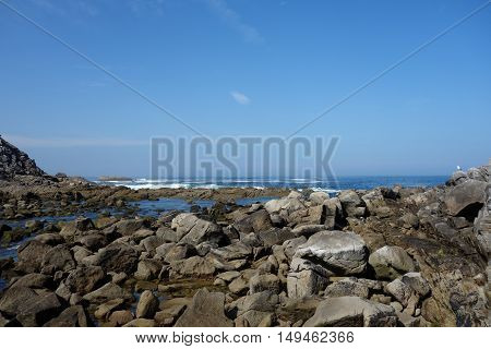 Image of Cies Islands in Vigo city, Spain