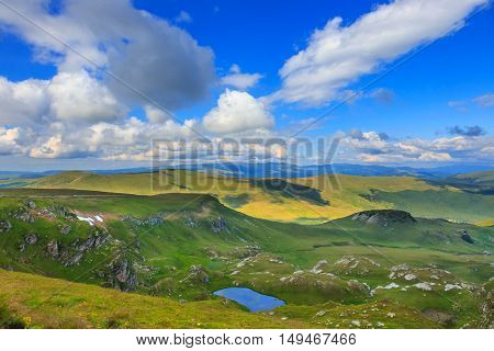 Landscape of Transalpina road in Parang Mountains Romania