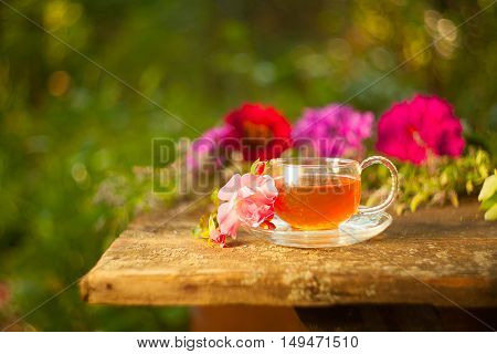 Green Tea In Beautiful Cup