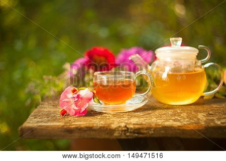 Green Tea In Beautiful Cup