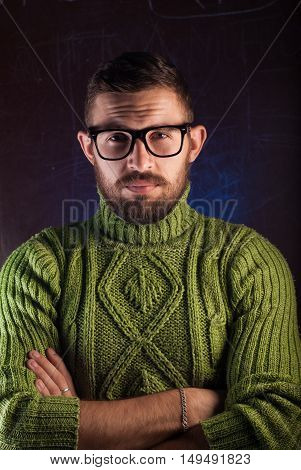 Portrait Of A Bearded Man With Glasses,
