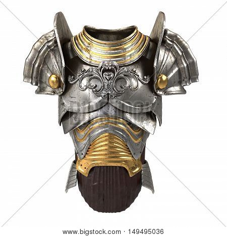 armor 3d illustration isolated on white background