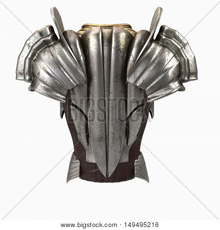 armor 3d illustration isolated on white background