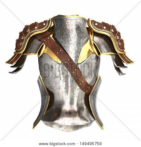 woman armor 3d illustration isolated on background