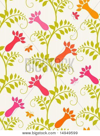 Sans soudure fond Floral. Illustration vectorielle.