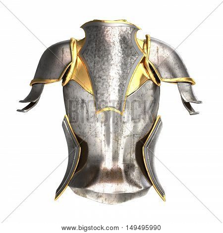 woman armor 3d illustration isolated on background