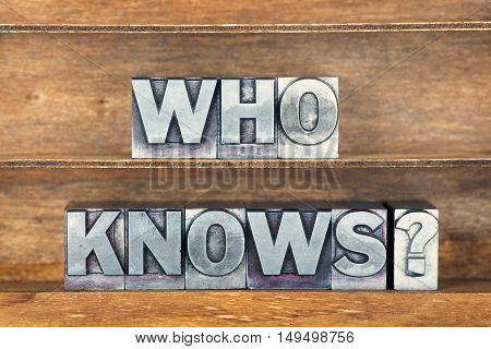 Who Knows Tray