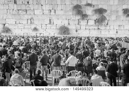 Selichot (jewish Penitential Prays) In The Western Wall