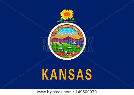 Flag of Kansas is a state in United States