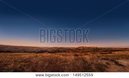 Paranoramic view over the hills in northern Portugal