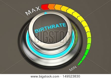 high level of birthrate concept 3D rendering