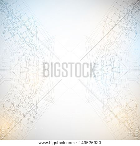 Futuristic graphic user interface.