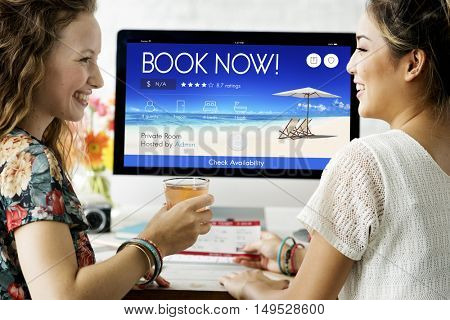 Booking Ticket Online Reservation Travel Flight Concept