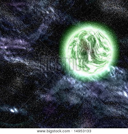 科幻星球复杂空间场景图